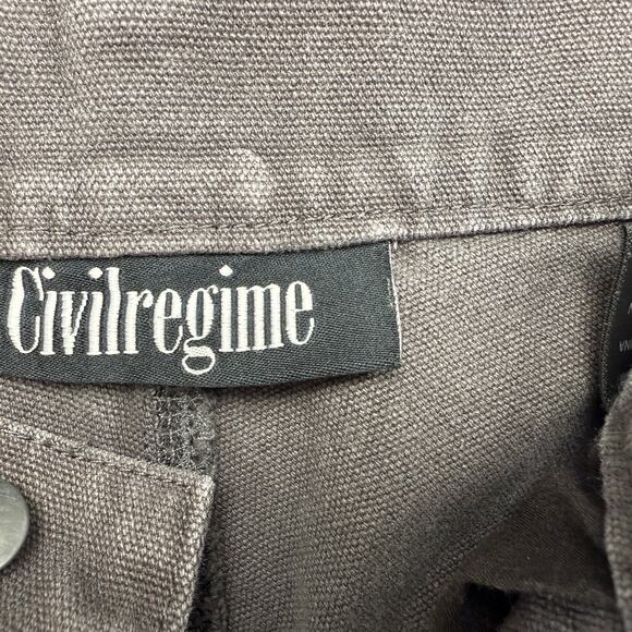 Civilregime Gray Heavyweight Canvas Carpenter Pant Men Size 28 Embroidered - Picture 7 of 10
